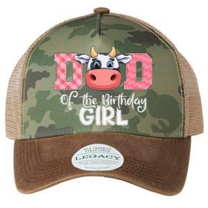 funny Dad of The Birthday Cow Family Farm Legacy Tie Dye Trucker Hat