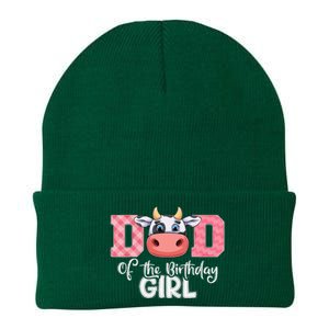 funny Dad of The Birthday Cow Family Farm Knit Cap Winter Beanie