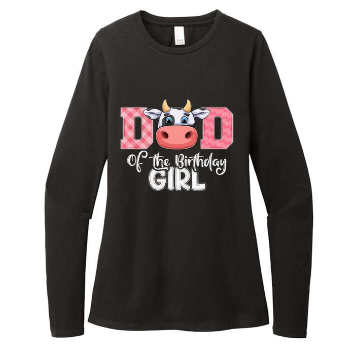 funny Dad of The Birthday Cow Family Farm Womens CVC Long Sleeve Shirt