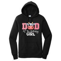 funny Dad of The Birthday Cow Family Farm Women's Pullover Hoodie