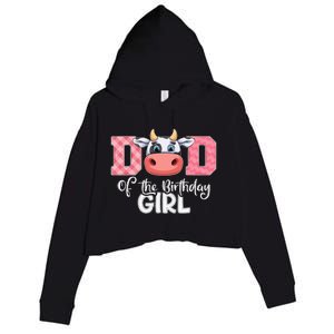 funny Dad of The Birthday Cow Family Farm Crop Fleece Hoodie