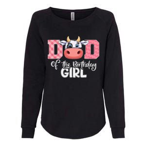 funny Dad of The Birthday Cow Family Farm Womens California Wash Sweatshirt