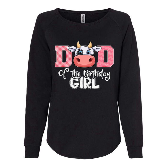 funny Dad of The Birthday Cow Family Farm Womens California Wash Sweatshirt