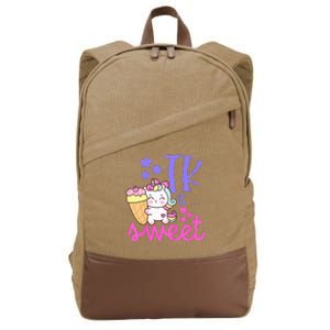 First Day of TK Unicorn Transitional Kindergarten Cotton Canvas Backpack