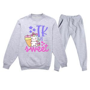 First Day of TK Unicorn Transitional Kindergarten Premium Crewneck Sweatsuit Set