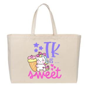 First Day of TK Unicorn Transitional Kindergarten Cotton Canvas Jumbo Tote