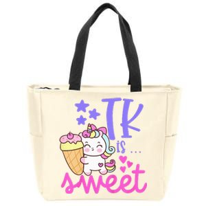 First Day of TK Unicorn Transitional Kindergarten Zip Tote Bag