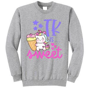 First Day of TK Unicorn Transitional Kindergarten Tall Sweatshirt