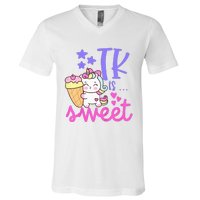 First Day of TK Unicorn Transitional Kindergarten V-Neck T-Shirt