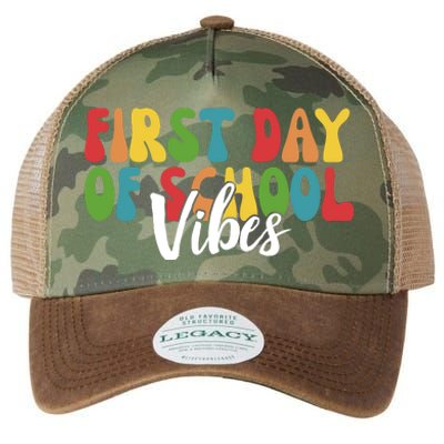 First Day Of School Vibes Legacy Tie Dye Trucker Hat