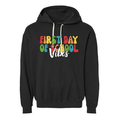 First Day Of School Vibes Garment-Dyed Fleece Hoodie