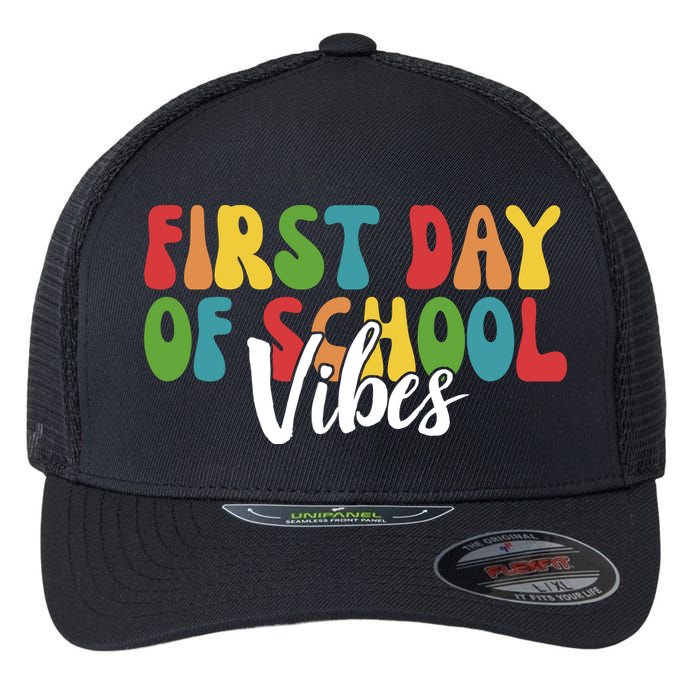 First Day Of School Vibes Flexfit Unipanel Trucker Cap