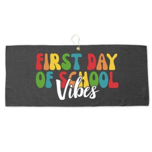 First Day Of School Vibes Large Microfiber Waffle Golf Towel