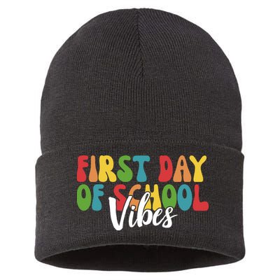 First Day Of School Vibes Sustainable Knit Beanie