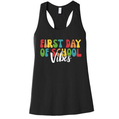 First Day Of School Vibes Women's Racerback Tank