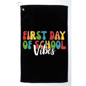 First Day Of School Vibes Platinum Collection Golf Towel