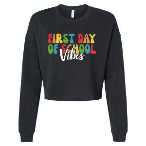 First Day Of School Vibes Cropped Pullover Crew