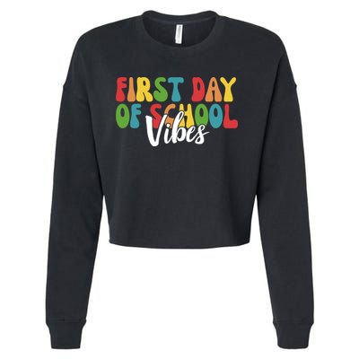 First Day Of School Vibes Cropped Pullover Crew