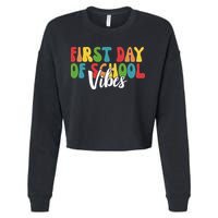 First Day Of School Vibes Cropped Pullover Crew