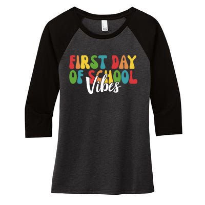 First Day Of School Vibes Women's Tri-Blend 3/4-Sleeve Raglan Shirt