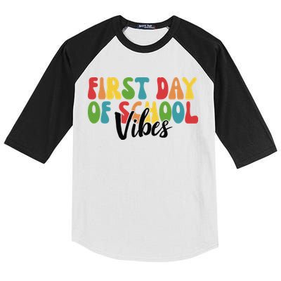 First Day Of School Vibes Kids Colorblock Raglan Jersey