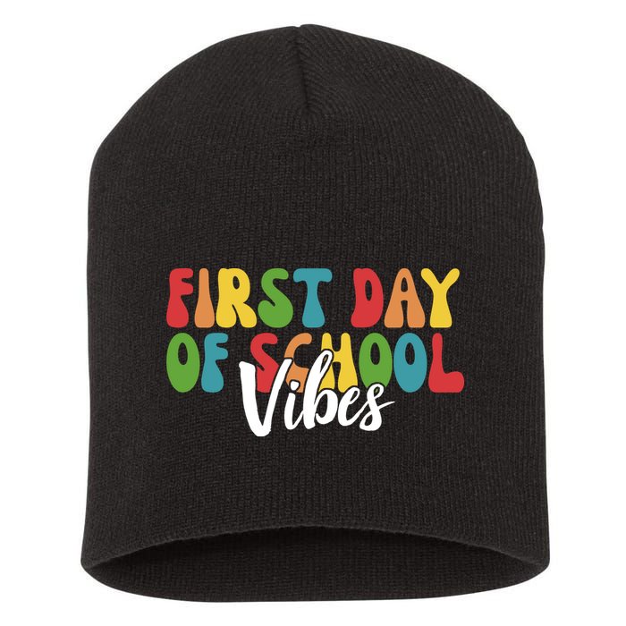First Day Of School Vibes Short Acrylic Beanie