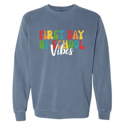 First Day Of School Vibes Garment-Dyed Sweatshirt