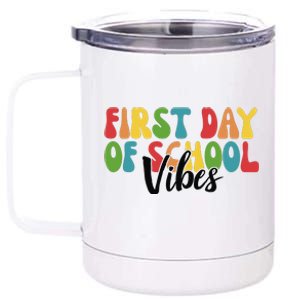 First Day Of School Vibes 12 oz Stainless Steel Tumbler Cup