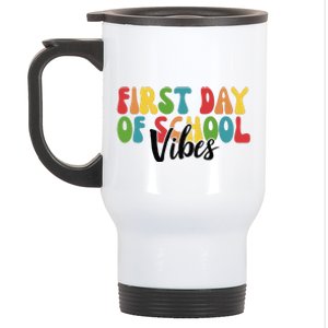 First Day Of School Vibes Stainless Steel Travel Mug