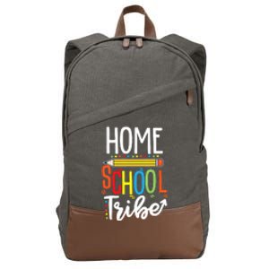 First Day Of School Homeschool Tribe Teacher Cotton Canvas Backpack