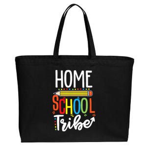 First Day Of School Homeschool Tribe Teacher Cotton Canvas Jumbo Tote