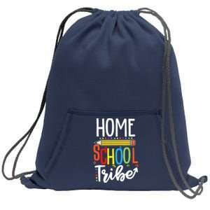 First Day Of School Homeschool Tribe Teacher Sweatshirt Cinch Pack Bag