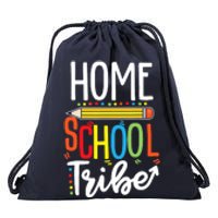 First Day Of School Homeschool Tribe Teacher Drawstring Bag