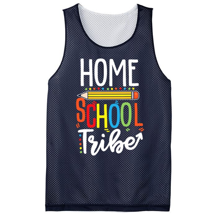 First Day Of School Homeschool Tribe Teacher Mesh Reversible Basketball Jersey Tank