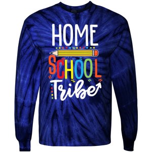 First Day Of School Homeschool Tribe Teacher Tie-Dye Long Sleeve Shirt