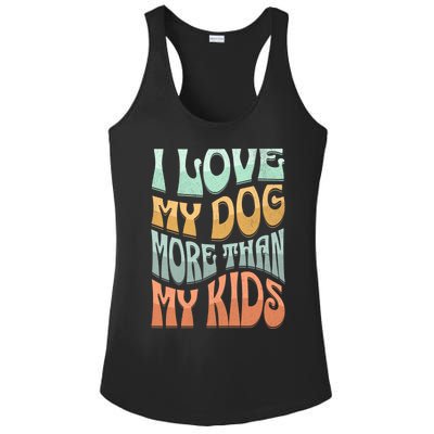 Funny Dog Owner I Love My Dog More Than My Retro Ladies PosiCharge Competitor Racerback Tank