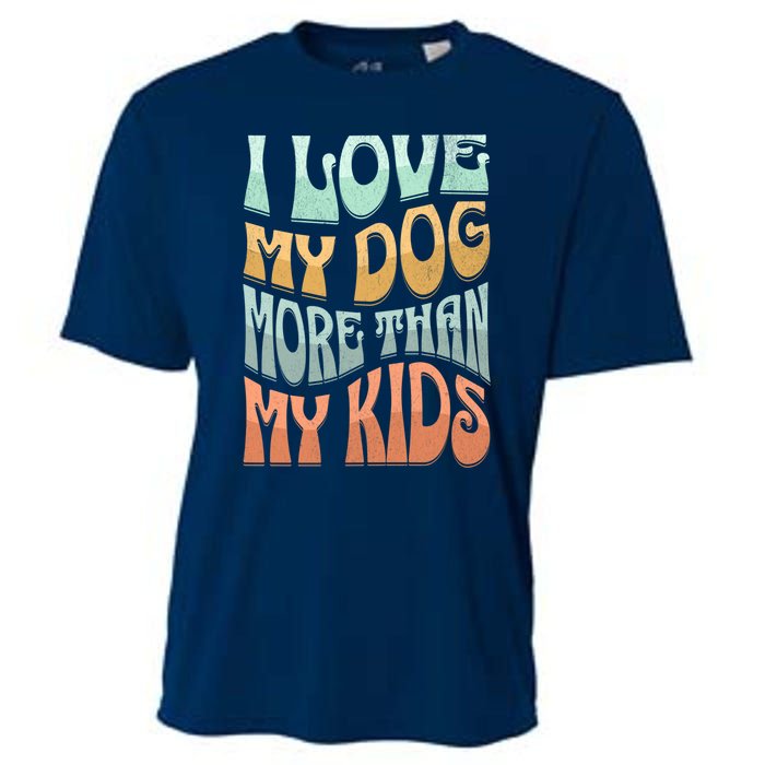 Funny Dog Owner I Love My Dog More Than My Retro Cooling Performance Crew T-Shirt