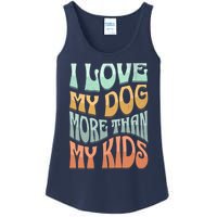 Funny Dog Owner I Love My Dog More Than My Retro Ladies Essential Tank