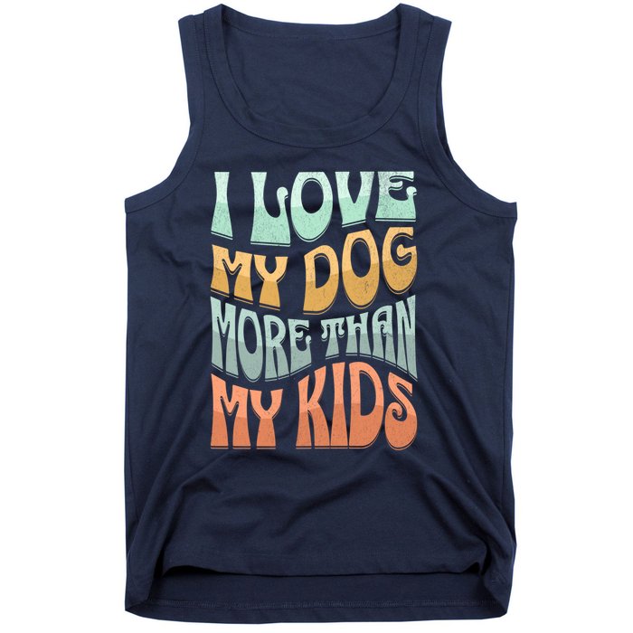 Funny Dog Owner I Love My Dog More Than My Retro Tank Top