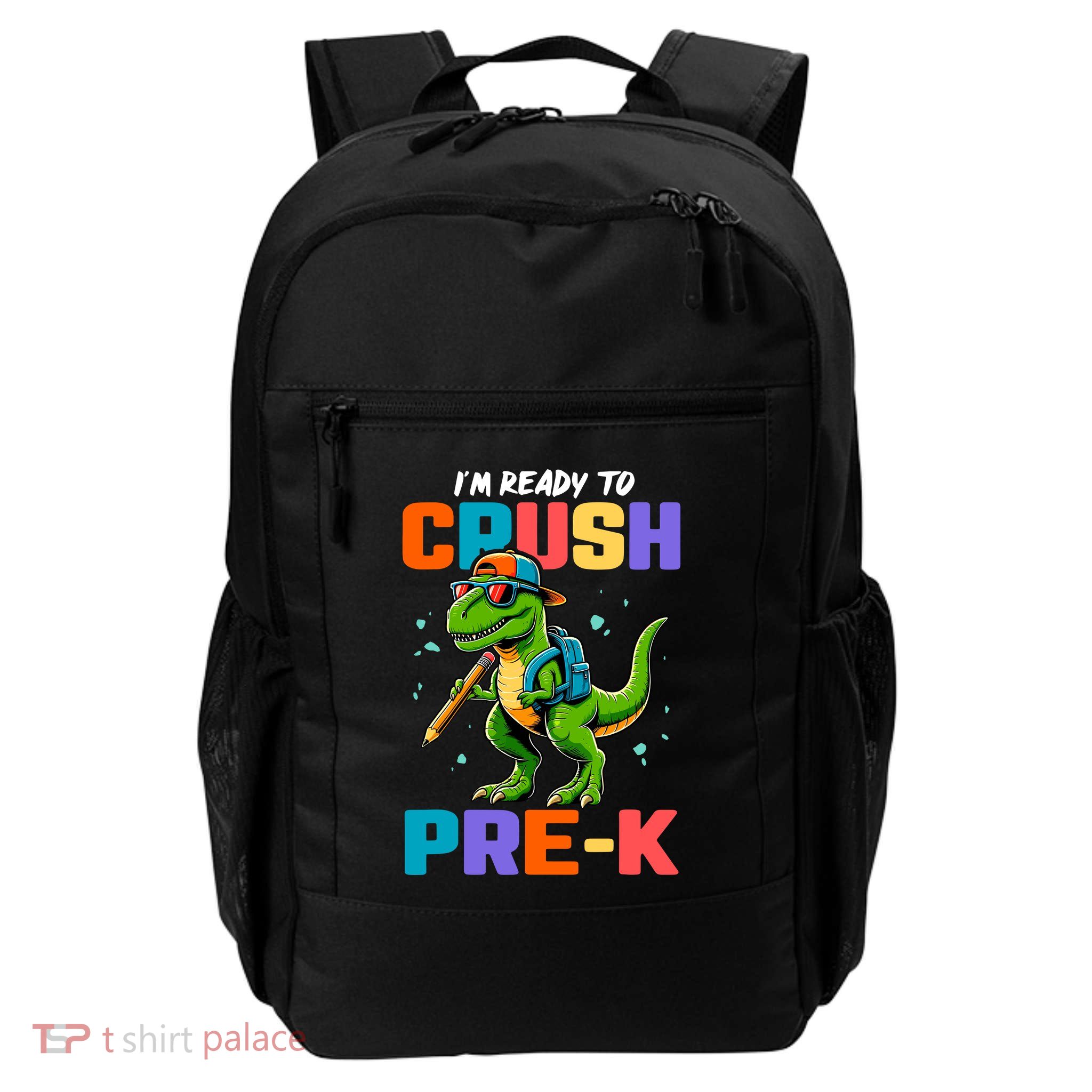 First Day Of Prek Boy Dinosaur Back To School Daily Commute Backpack