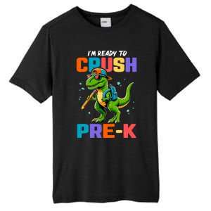 First Day Of Prek Boy Dinosaur Back To School Tall Fusion ChromaSoft Performance T-Shirt