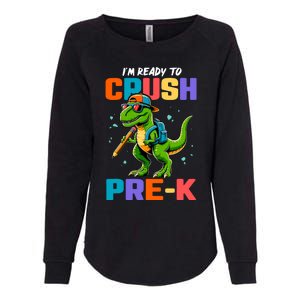 First Day Of Prek Boy Dinosaur Back To School Womens California Wash Sweatshirt