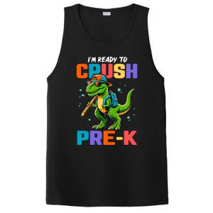 First Day Of Prek Boy Dinosaur Back To School PosiCharge Competitor Tank