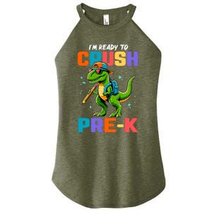 First Day Of Prek Boy Dinosaur Back To School Women's Perfect Tri Rocker Tank