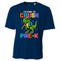 First Day Of Prek Boy Dinosaur Back To School Cooling Performance Crew T-Shirt