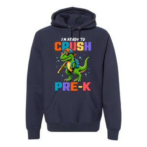 First Day Of Prek Boy Dinosaur Back To School Premium Hoodie