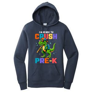 First Day Of Prek Boy Dinosaur Back To School Women's Pullover Hoodie