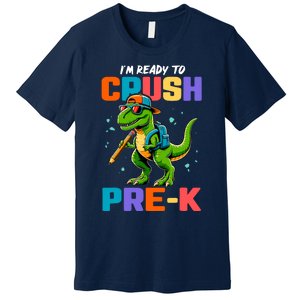 First Day Of Prek Boy Dinosaur Back To School Premium T-Shirt