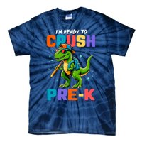 First Day Of Prek Boy Dinosaur Back To School Tie-Dye T-Shirt