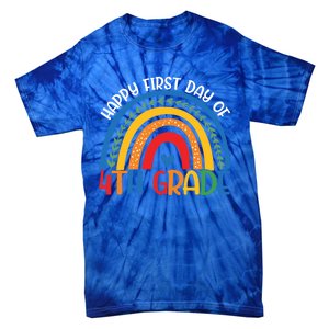 First Day Of 4Th Grade Teacher Rainbow Hello Fourth Grade Funny Gift Tie-Dye T-Shirt